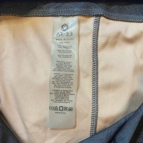 AR-33 Womens Gray Purple Ombre High Waist Legging Size Medium - Picture 7 of 11